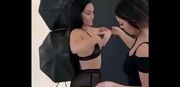  Nikki Bella booty shake in lingerie.